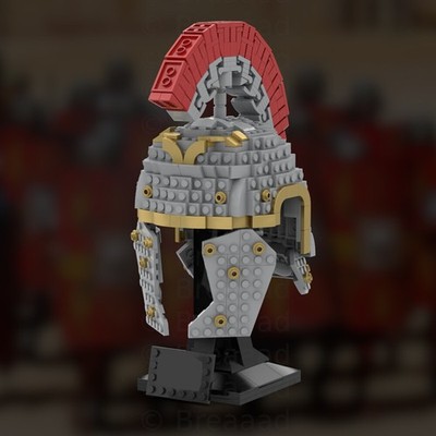 Roman Centurion Helmet Collection with Plaque Building Toys Set 568 Pieces MOC