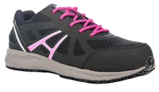 HOSS Women's Express Composite Toe Athletic Work Shoe Black/Fuchsia - 24533, Bla