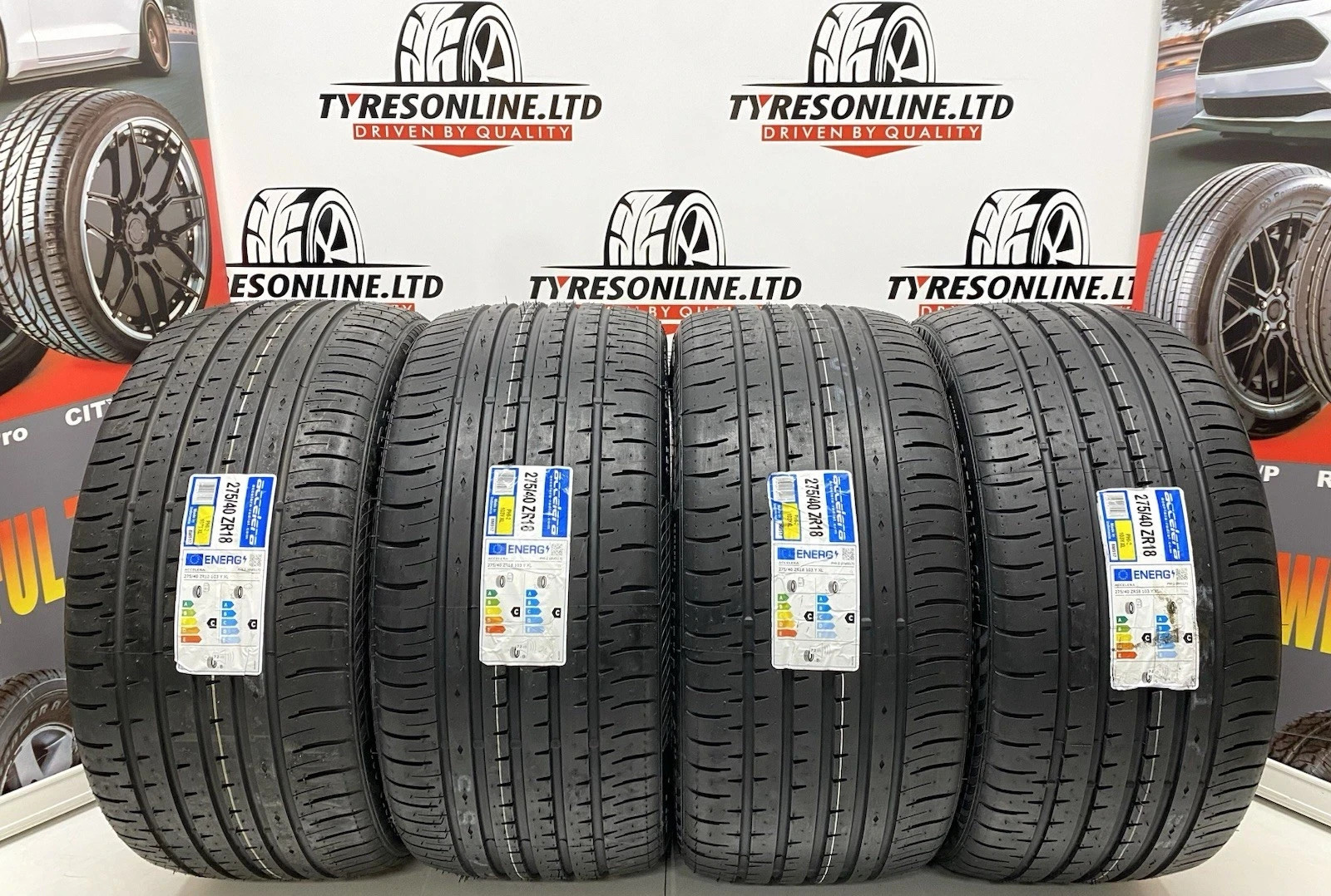 4 X 275 40 18 ACCELERA 103Y XL 275/40ZR18 PERFORMANCE BRAND NEW TYRES 2754018