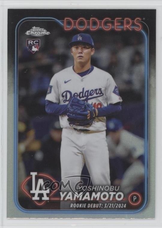 2024 Topps Chrome Update Rookie Debut Refractor Yoshinobu Yamamoto #USC108 00li