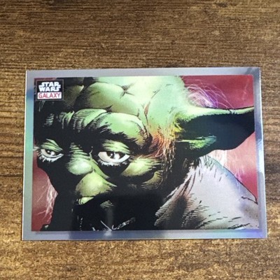 2023 Star Wars Galaxy Chrome Wise Yoda #2 Trading Card