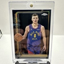 2025-26 Topps Chrome Christian Braun Black Refractor #/10 Nuggets #05/10