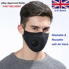 Face Covering Mask 100% Cotton 3 Layers Fabrics Mask with Air Valve