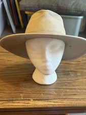 HENSCHEL HAT CO USA VTG MESH SAFARI KHAKI HAT Size SMALL MADE IN USA NWOT 20in