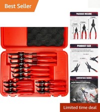 Heavy Duty 12-Piece Snap Ring Pliers Set for Auto & Farm Use