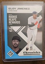 2019 PANINI CHRONICLES ELOY JIMENEZ LIGHT BLUE SHORT PRINT RC #/10 BLUE JAYS 