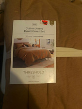 Threshold Cotton Jersey King 3-Pc 100 Cotton Brown Duvet Cover  Shams