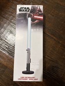 Star Wars Luke Skywalker Lightsaber Blue Led Desk Light Star Wars Decor 23" NEW