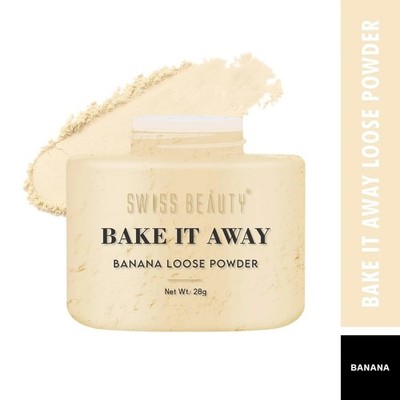SWISS BEAUTY Bake It Away Makeup Natural Loose Powder | Banana, 28g
