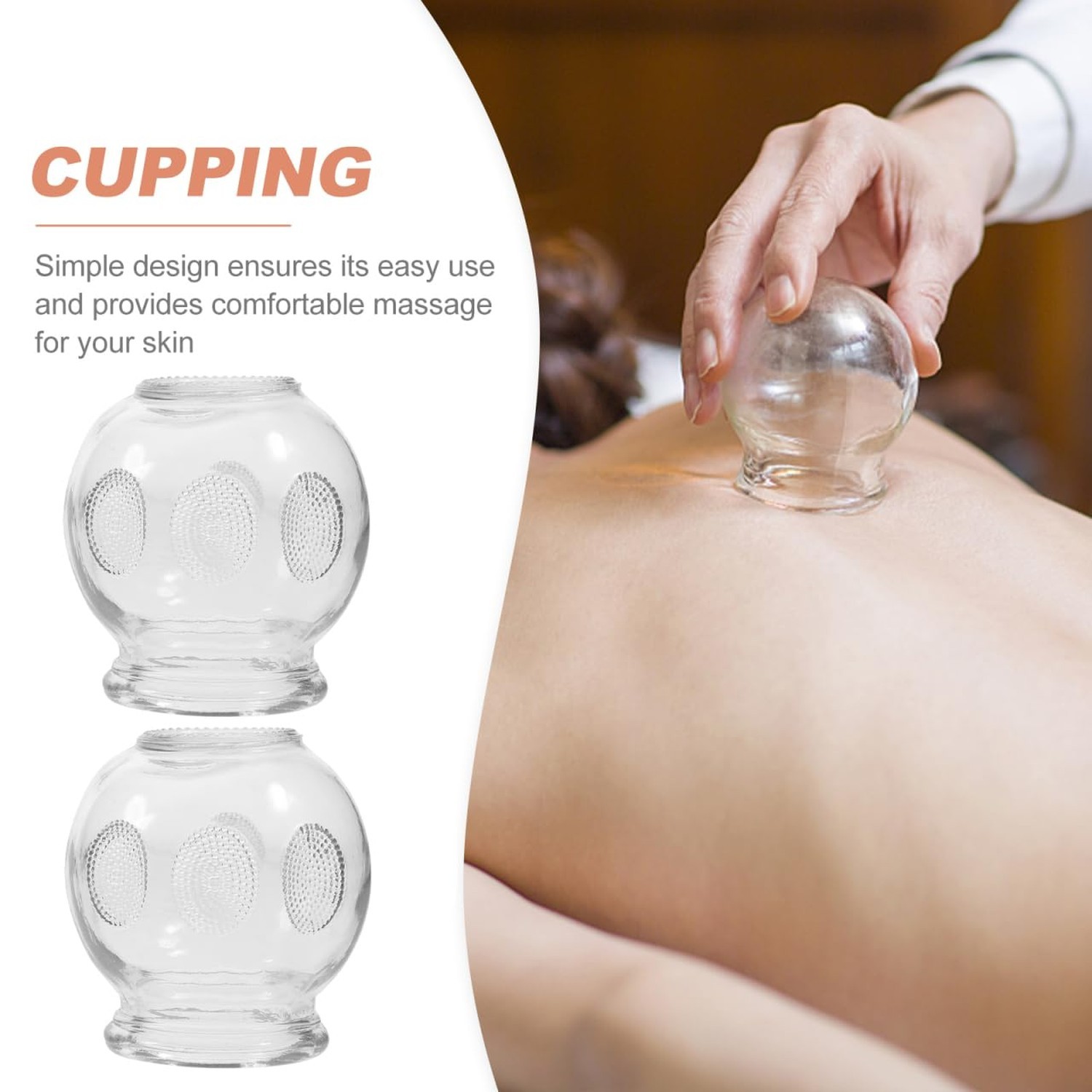 Healifty 6Pcs Cupping Therapy Sets: Glass Fire Thick Glass Cupping Set Chines...