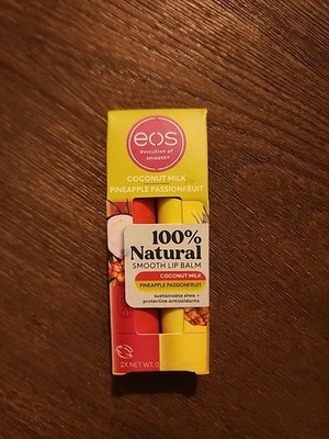 EOS Lip Balm 2-Pack   Coconut Milk & Pineapple Passionfruit, Stick Caddy