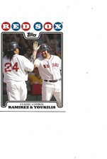 2008 TOPPS CLASSIC COMBO  MANNY RAMIREZ & KEVIN YOUKILIS