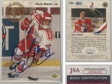 Pavol Demitra Signed Autograph 1992-93 Upper Deck RC - JSA Cert - FREE S&H