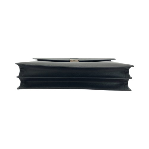 Borsa a mano PRADA Safiano logo business nero argento pelle hardware - Foto 10 di 10