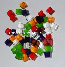 Star Trek 100 TOS Square Translucent Bridge Resin Buttons Prop