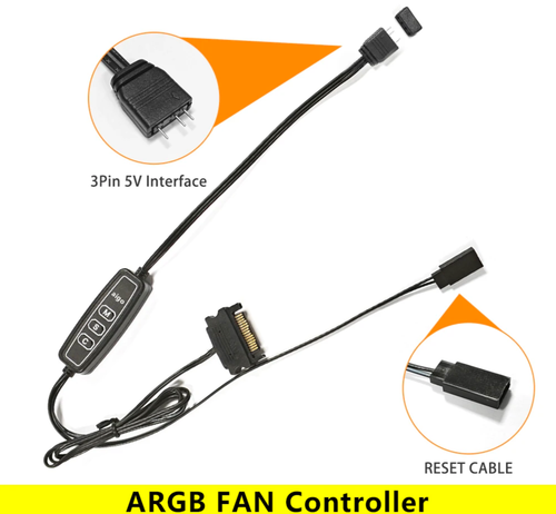 Aigo AS12 120mm ARGB PC Case Zestaw wentylatorów Bezprzewodowe łączenie PWM Chłodzenie wodą RGB - Zdjęcie 12 z 17