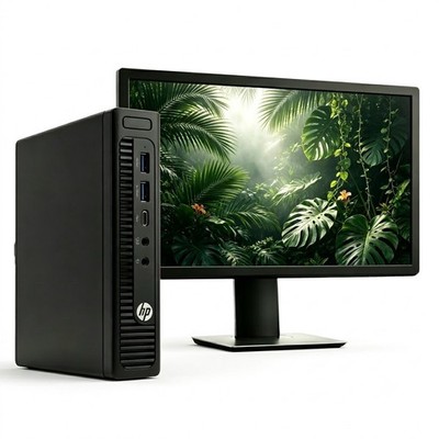 HP EliteDesk 800 G2 Micro PC,i5 6500T,32GB RAM,1TB SDD,Windows11,22 LED Monitor