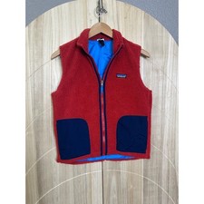 Kids Patagonia Fleece Vest Red Blue Toddler Child Outdoor Warm Zip Up