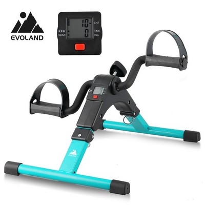 Under Desk Exercise Bike W/ Adjustable Resistance, Calorie Tracker by Wakeman