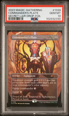2023 MTG SECRET LAIR DROP FOIL #1339 COMMANDER'S PLATE PSA