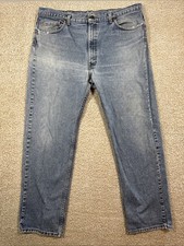 Vintage 90s Levis 505 Jeans Size 40x30 Blue Light Wash Regular Fit Straight Leg