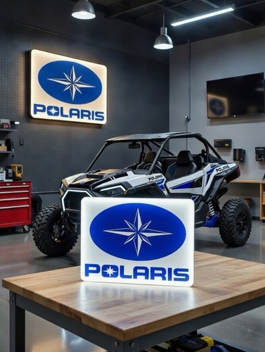 Polaris - Light Up LED Sign with USB Plug - ATV UTV Snowmobile RZR ...