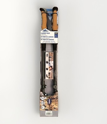 Cascade Mountain Tech Quick Lock Carbon Fiber Trekking Poles w/ Cork Grip, NIB