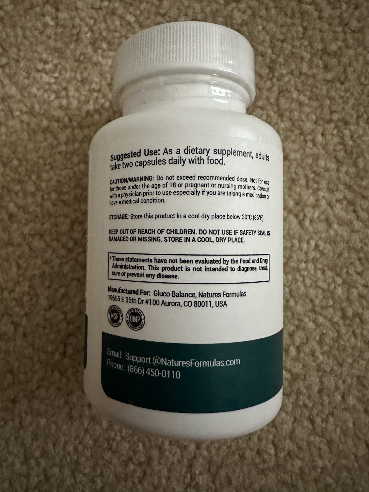 Gluco Balance Capsules Supplement  Supports Blood Sugar Levels New & Sealed