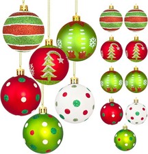9 Pcs 2.36 Inch Christmas Ball Ornaments,Christmas Tree Decorations,Red 9pcs