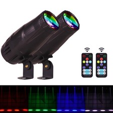 LED Pinspot Light 2 Pack,Disco Ball Spotlight Mini 15W RGBW LED Beam Spot