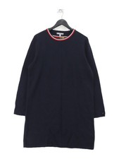 Tommy Hilfiger Men's Jumper XL Blue Cotton with Polyamide Crew Neck Pullover