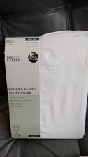 M&S 300 Count Bamboo Sateen King Duvet Cover Antibacterial NO PILLOWCASES £59