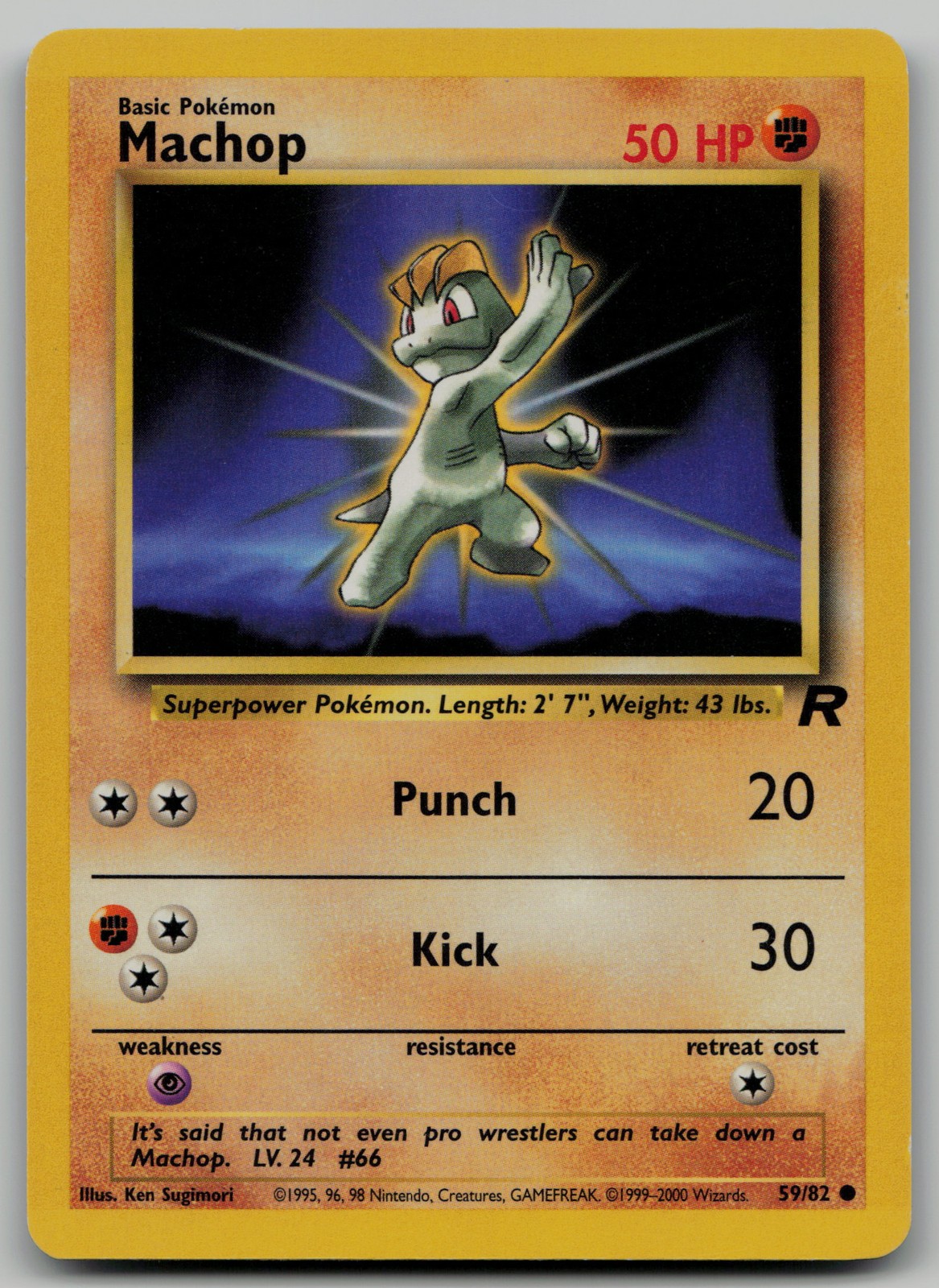 Machop Common Team Rocket 59/82 NM