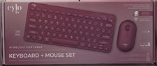 Cylo Liv Plum dual wireless connectivity Keyboard  Mouse Set Factory Sealed NEW