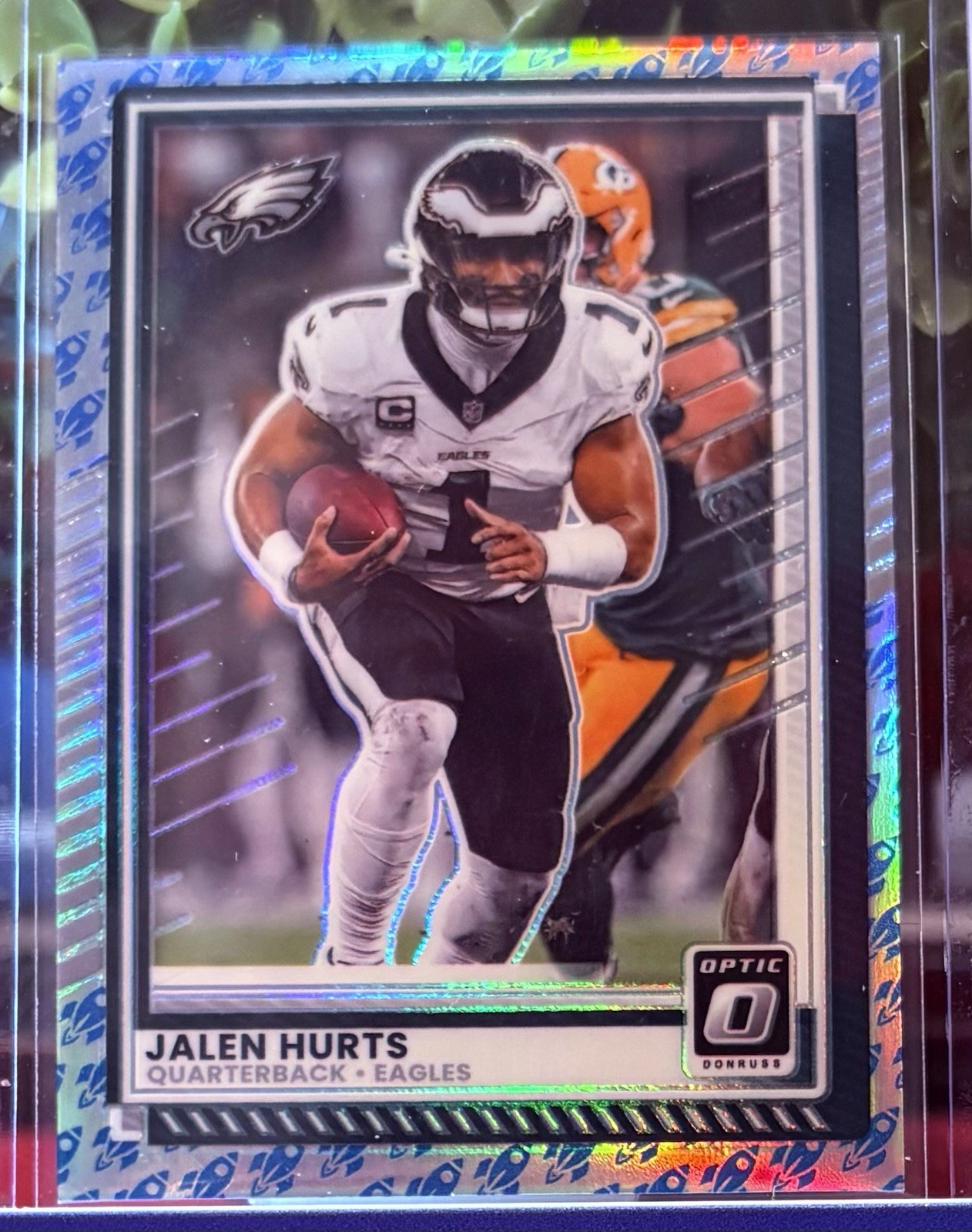 CASE HIT 🚀 JALEN HURTS 2024 Panini Donruss Optic Rocket Emoji Prizm SSP #158