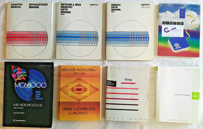 Collection of  8 Data Books: Toshiba, Zilog, Simtek, PMI, Motorola & Signetics