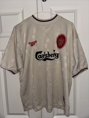 Original Reebok Liverpool 1996/97 Auswärtstrikot. ''McManaman 7''. Gr. XL.
