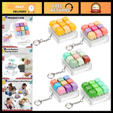10 Pcs Colorful Fidget Clicker Keychain - 9-in-1 Stress Relief Keyboard Toys