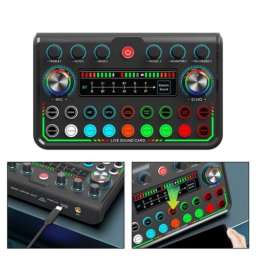 Elegante tragbare Soundkarte mit ABS-Konstruktion ideal für jedes Audioprojekt - Photo 2/12