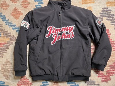 Jimmy Johns Jacket Mens XL Black Employee Uniform Restaurant Quilted Coat