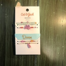Cat  Jack NWT 3 Piece Girl's Bracelet Set Butterfly Bear Dream