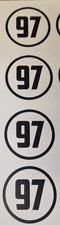 Race Vinyl RC 1/12 - 1/10 Nitro Electric Nummer 97 x 4 Aufkleber 6cm SCHWARZ