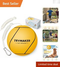 Compact Tetherball Set with Carabiner - Perfect for Playgrounds  Backyards