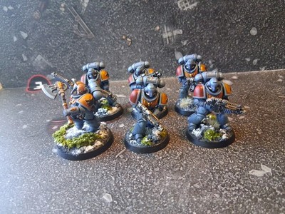 GW Warhammer 40K  Space Wolves Intercessor  Squad W/Wolf Guard Battle Leader 