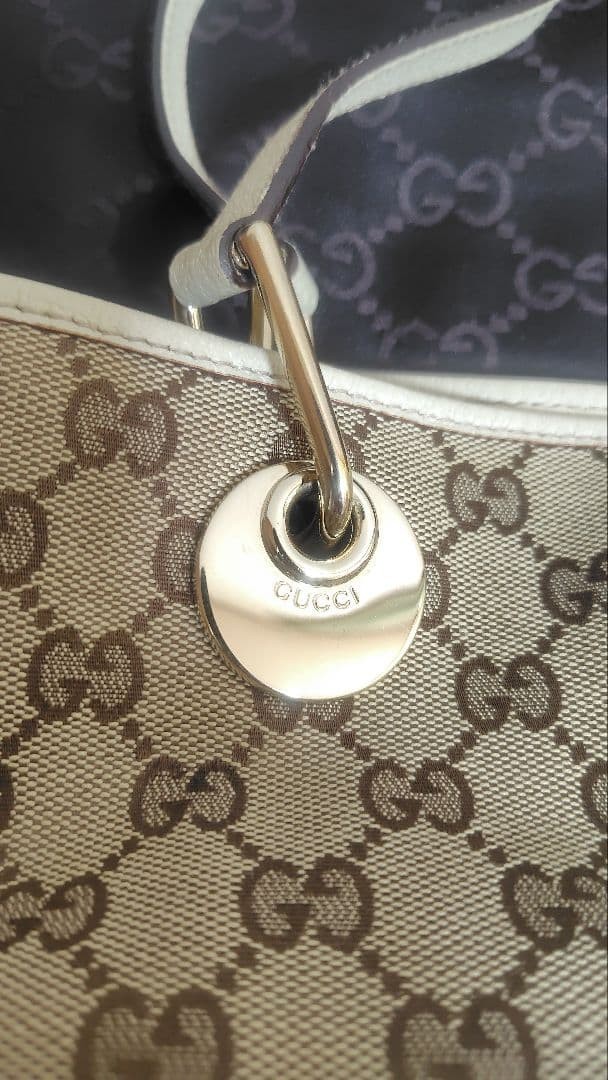 GUCCI GG Canvas Tote Bag Women's Authentic Excellent Condition thumbnail 6