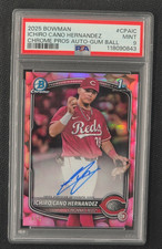 2025 Bowman First 1st Chrome Ichiro Cano Hernandez Auto Gum Ball /5 PSA 9 POP 1