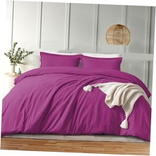 Duvet Cover Queen Size - 1 Duvet Cover 90x90 inches Queen 90" x 90" Purple