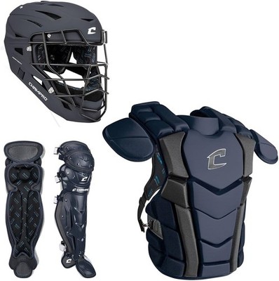 CHAMPRO Optimus Plus Catcher's Kit, Adult, Navy, Chest Protector & Leg Guards