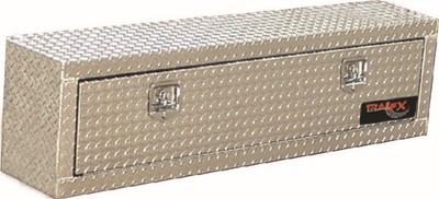TrailFX Truck Tool Box - Top Mount Sgl Door Dia Tread Bright Pol 16 Gauge Alum 6
