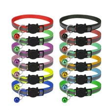 12pcs Reflective Cat Collar with Bell, Reflective Cat Collars Quick Release,